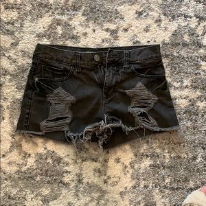 Size4 Destroyed Denim Express Shorts High Waisted